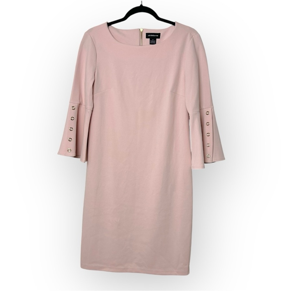 Liz Claiborne Light Pink Bell Sleeve Midi Dress 4